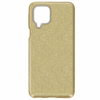 Samsung A42 Siliconen Glitter Hoesje Goud