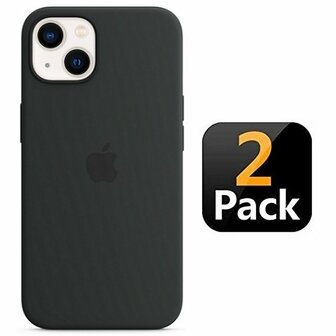 iPhone 13 Hoesje Siliconen TPU Zwart 2x