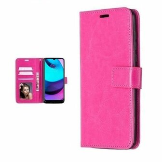 Motorola Moto E20 Hoesje Met Pasjeshouder Bookcase Roze