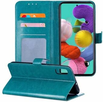 Samsung A50 Hoesje Met Pasjeshouder Bookcase Turquoise