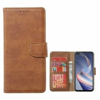 Oppo Reno4 Z 5G Hoesje Met Pasjeshouder Bookcase Bruin