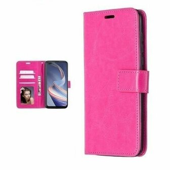 Oppo Reno4 Z 5G Hoesje Met Pasjeshouder Bookcase Roze