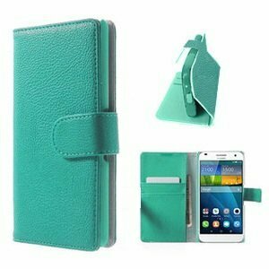 Huawei G7 Hoesje Met Pasjeshouder Bookcase Turquoise