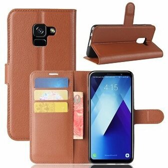 Samsung A5 2018 Hoesje Met Pasjeshouder Bookcase Zwart