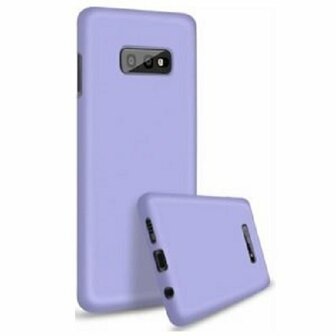 Samsung S10 Siliconen Hoesje Pastelkleur Paars