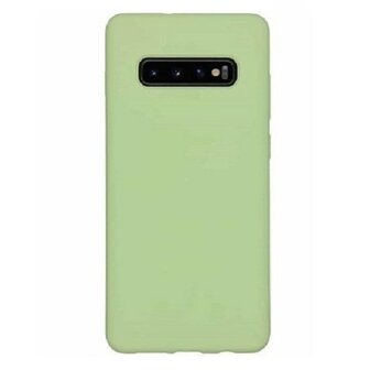 Samsung S10 Plus Siliconen Hoesje Pastelkleur Licht Groen