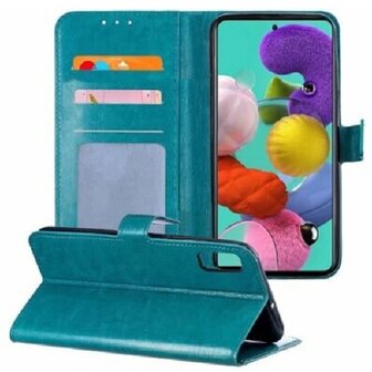 Samsung A20s Hoesje Met Pasjeshouder Bookcase Turquoise