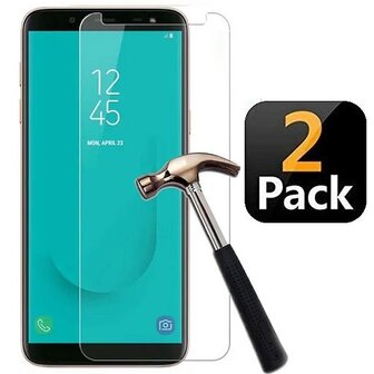 Samsung A7 2018 Screenprotector Beschermglas 2 STUKS