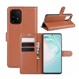 Samsung S10 Lite Hoesje Met Pasjeshouder Bookcase Bruin