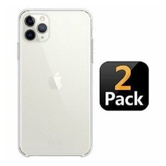 iPhone 11 Pro Max Hoesje Siliconen TPU Transparant 2 STUKS