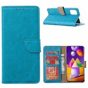 Samsung A42 Hoesje Met Pasjeshouder Bookcase Turquoise