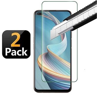 Oppo Reno 4Z Screenprotector Beschermglas 2 STUKS