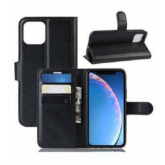 iPhone 11 Pro Max Hoesje Met Pasjeshouder Bookcase Zwart