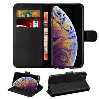 iPhone XS Hoesje Met Pasjeshouder Bookcase Zwart