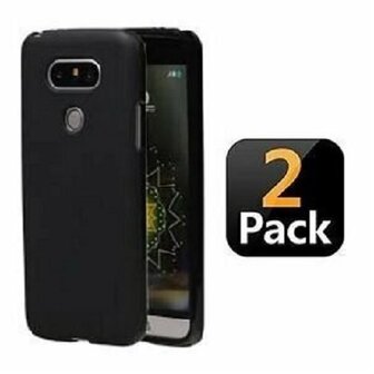 LG G5 Hoesje Siliconen TPU Zwart 2 STUKS