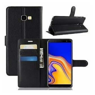 Samsung J4 Plus Hoesje Met Pasjeshouder Bookcase Zwart