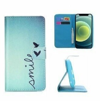 iPhone 12 Hoesje Met Pasjeshouder Bookcase Smile