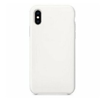 iPhone X Siliconen Hoesje Pastelkleur Wit