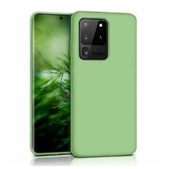 Samsung S20 Ultra Siliconen Hoesje Pastelkleur Licht Groen