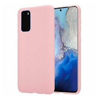 Samsung S20 Plus Siliconen Hoesje Pastelkleur Roze