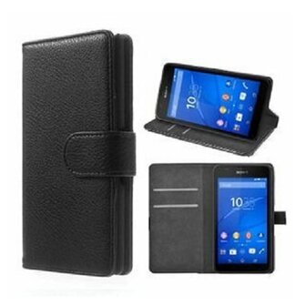 ding verkoudheid Intuïtie Goedkope Sony Xperia E4G Hoesje Met Pasjeshouder Bookcase Zwart 🔥 NU  KORTING 35% - Smartphonecases.nl