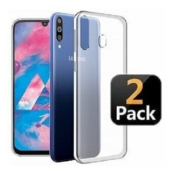 Samsung A20s Hoesje Siliconen TPU Transparant 2 STUKS