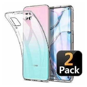 Huawei P40 Lite Hoesje TPU Siliconen Transparant 2 STUKS