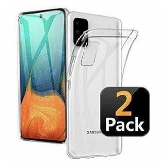 Samsung A71 Hoesje TPU Siliconen Transparant 2 STUKS