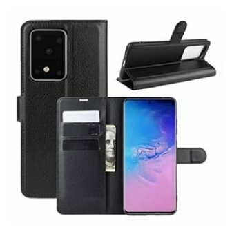 Samsung S20 ULTRA Hoesje Met Pasjeshouder Bookcase Zwart