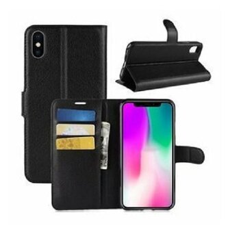 iPhone XR Portemonnee Hoesje Met Pasjeshouder Bookcase Zwart