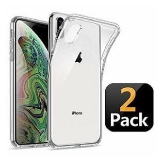 iPhone XS Hoesje TPU Siliconen Transparant 2 STUKS