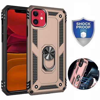 iPhone 11 Hybrid Armor Anti Shock Hoesje Goud