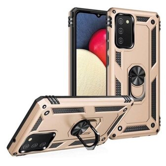 Samsung A02s Hybrid Armor Anti Shock Hoesje Goud