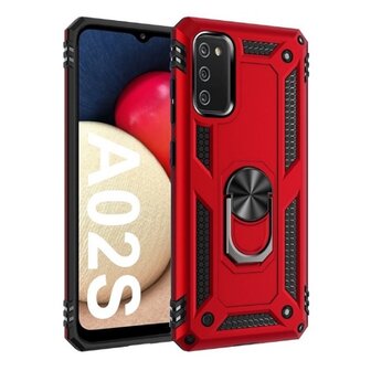 Samsung A02s Hybrid Armor Anti Shock Hoesje Rood