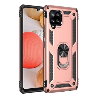 Samsung A42 Hybrid Armor Anti Shock Hoesje Rose Goud