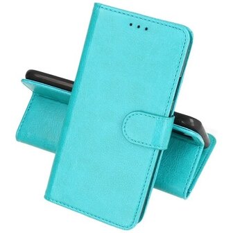 OPPO A96 Hoesje Met Pasjeshouder Bookcase Turquoise