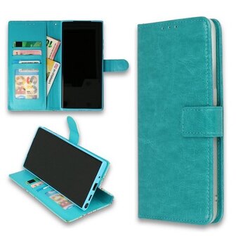 OPPO A94 Hoesje Met Pasjeshouder Bookcase Turquoise