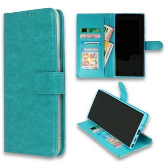 Oppo Find X3 Lite Hoesje Met Pasjeshouder Bookcase Turquoise