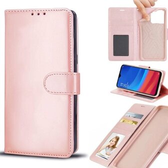 OPPO Find X5 Pro Hoesje Met Pasjeshouder Bookcase Rose Goud