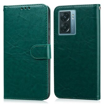 OPPO A77 Hoesje Met Pasjeshouder Bookcase Groen