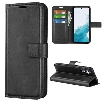 Samsung A54 Hoesje Met Pasjeshouder Bookcase Zwart