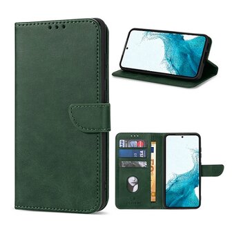 Samsung S23 Hoesje Met Pasjeshouder Bookcase Groen 