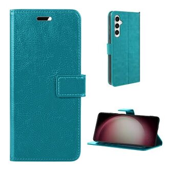 Samsung S23 Hoesje Met Pasjeshouder Bookcase Turquoise