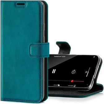 OPPO RENO 8 Hoesje Met Pasjeshouder Bookcase Turquoise