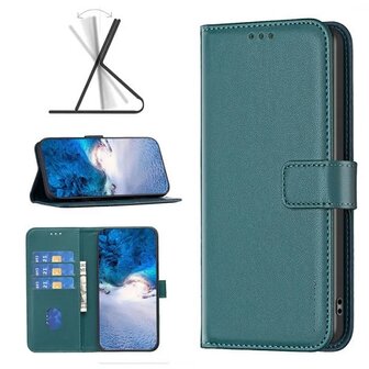 Oppo Reno 8 Lite Hoesje Met Pasjeshouder Bookcase Groen