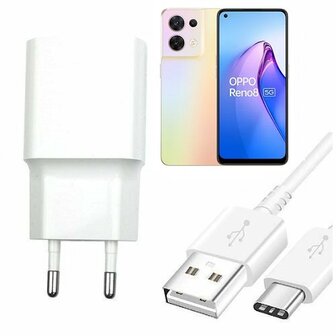 Oppo Reno 8 Oplader Snellader USB C