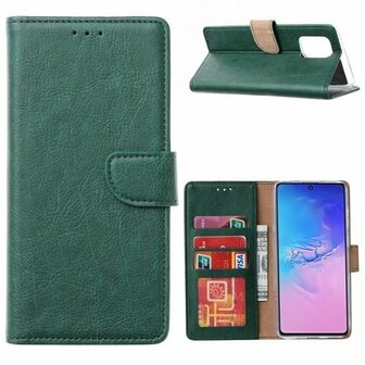 Samsung S20 Hoesje Met Pasjeshouder Bookcase Groen