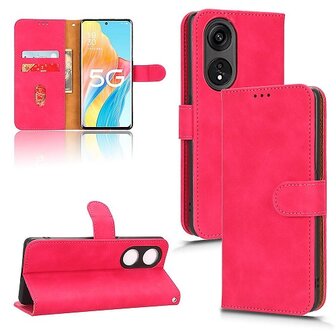 Oppo Reno 8T Hoesje Met Pasjeshouder Bookcase Roze