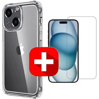 iPhone 15 Plus Hoesje Valbescherming + Screenprotector