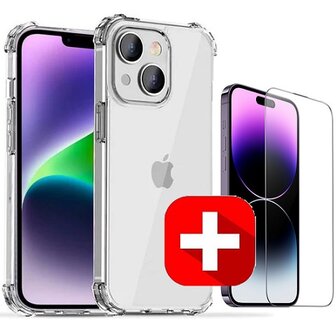 iPhone 14 PLUS Hoesje Met Valbescherming + Screenprotector